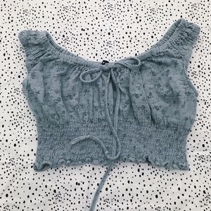 Brandy shirred crop top